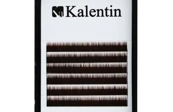 Kalentin Extensión de Cejas Planas Negras 7mm